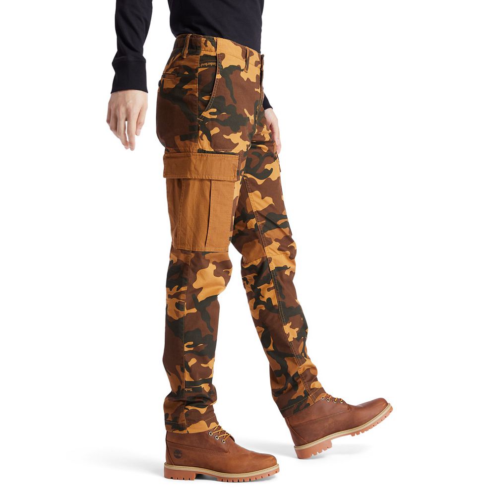 Pantaloni Timberland Barbati Maro - Lovell Lake Slim Tapered Camo Cargo - Romania - ETSIFZ674